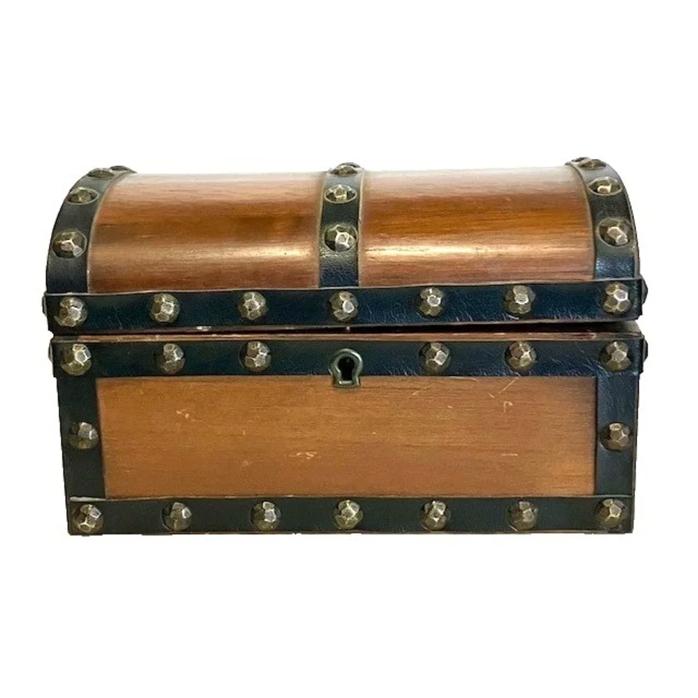 Vintage Treasure Chest Style Jewelry Box Japan